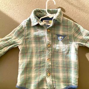 Boys Dress shirt with roll up sleeve option